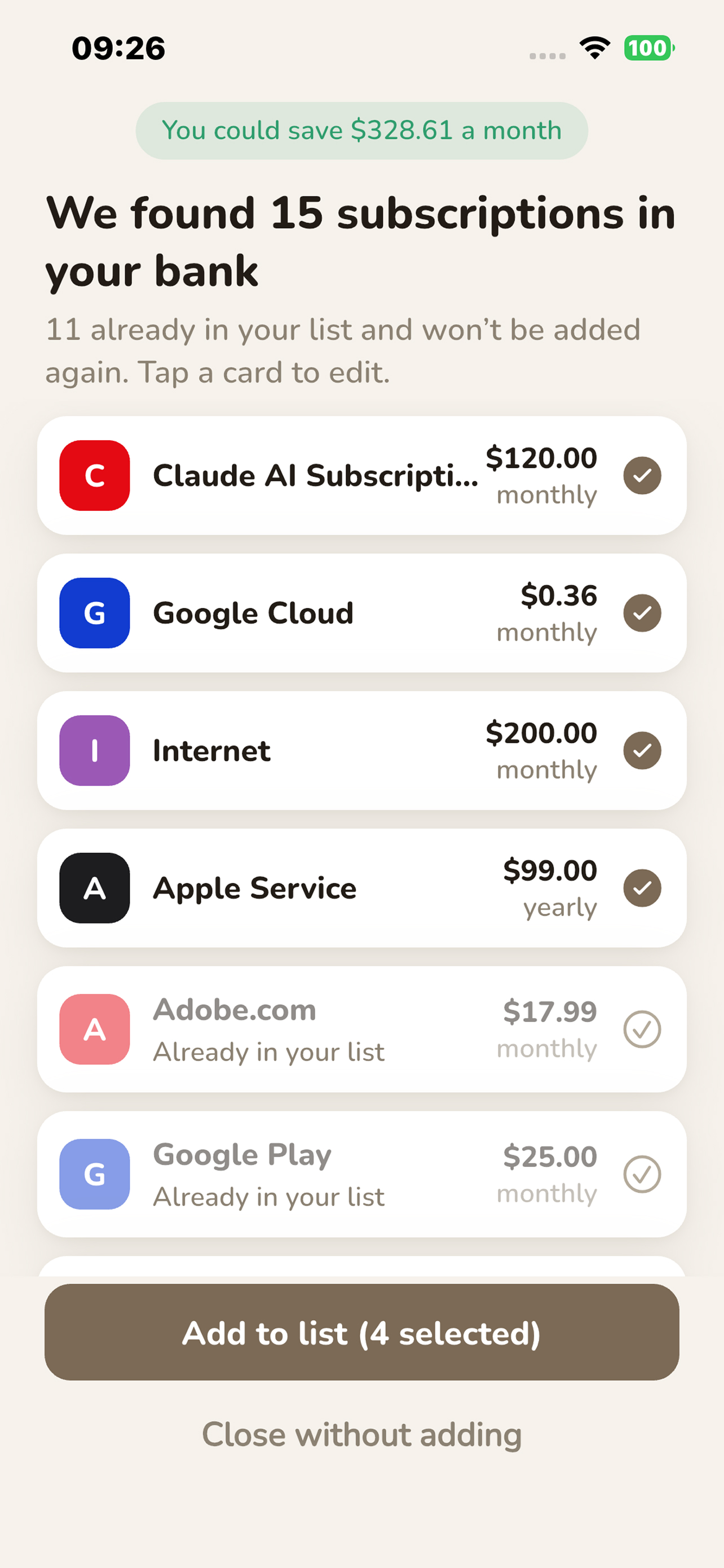 Subtracker AI