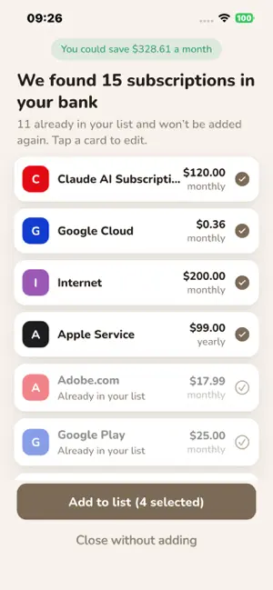 Subtracker AI screenshot 3