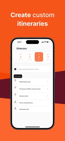 CarryOn: Trip planner iPhone screenshot
