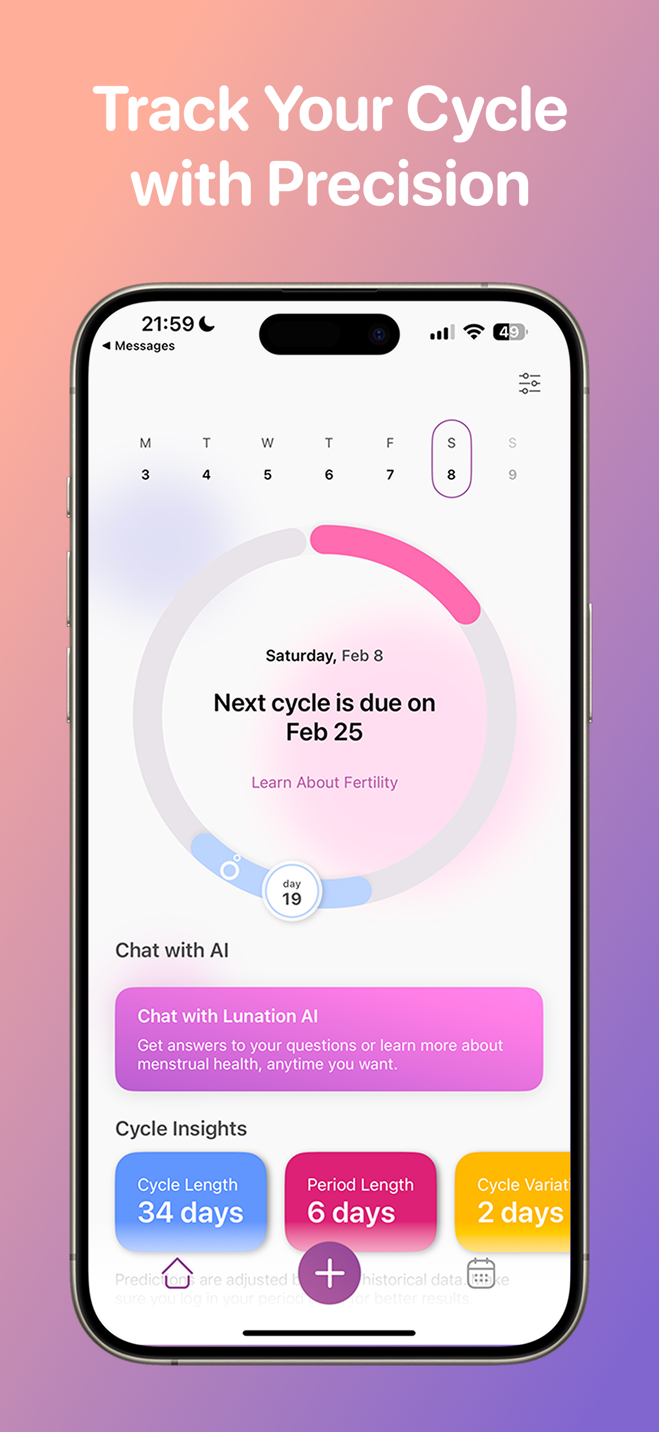 Period Cycle Tracker Lunation