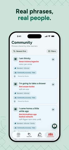 Bhasha - Learn Bangla Natively iPhone screenshot