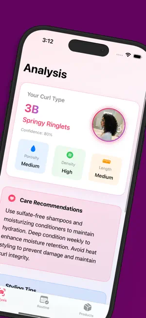 Curly Hair Scanner & Care Plan screenshot 2