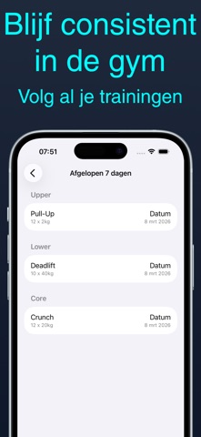 Gainiac - Workout tracker iPhone screenshot