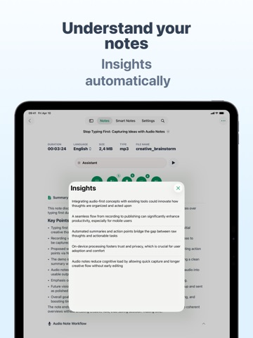 Nota: AI Notes & Knowledge iPad screenshot
