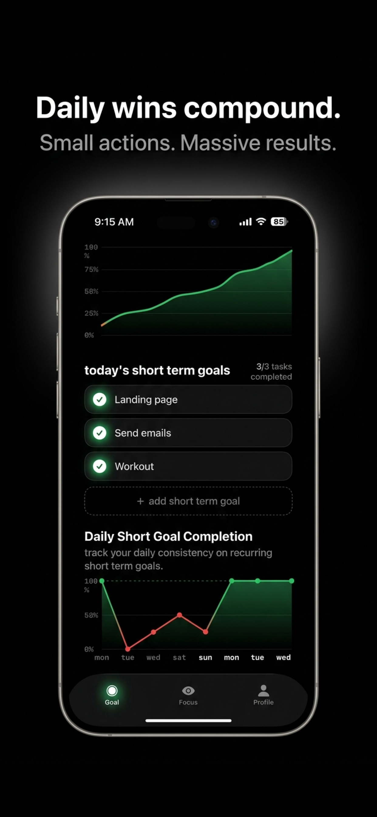 One Goal - Daily Check-In App