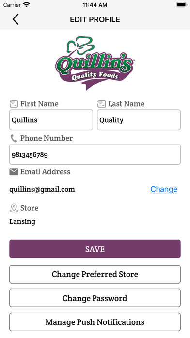 Quillin's Quality Foods Screenshot
