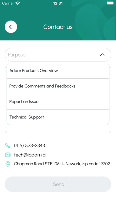 Adam AI Assistant Screenshot