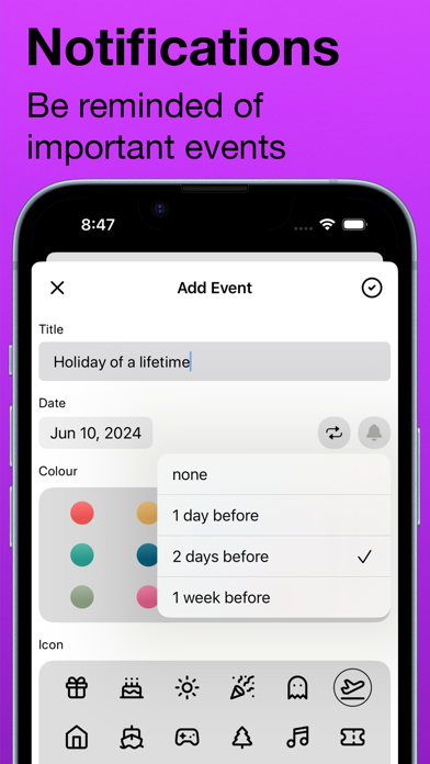 ComingUp: Countdown & Widgets Screenshot