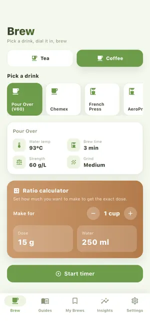 Brewory: Tea & Coffee Timer screenshot 1