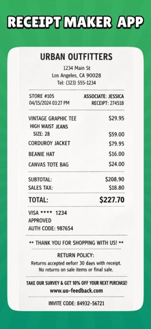Receipt Maker - Smart screenshot