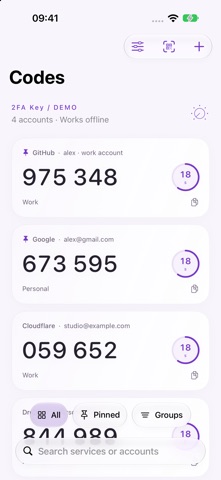 2FA Key — OTP Authenticator screenshot 1