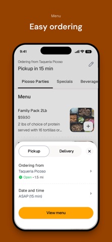 Taqueria Picoso iPhone screenshot