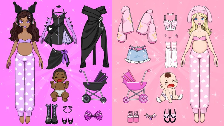 Magic paper dolls games DIY