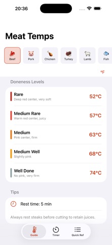 MeatTemp: Meat Temps screenshot