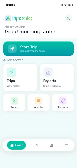 TripData - SA Logbook iPhone screenshot 1