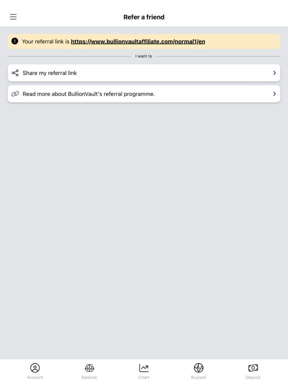 BullionVault: gold and silver iPad screenshot 2 - Finance app