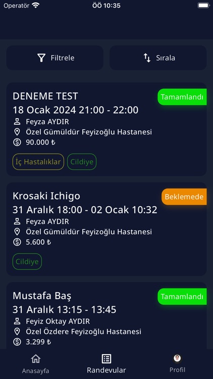 Randevu Takip Smartsheet screenshot-3