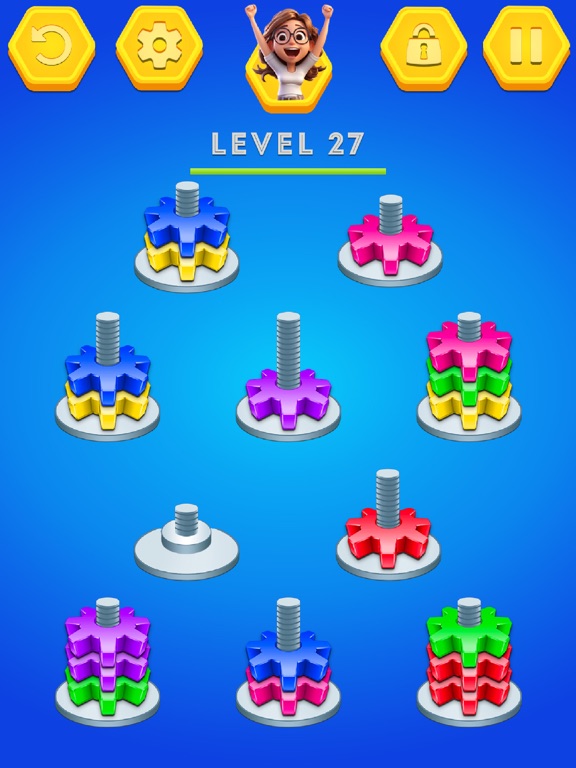 Screenshot #5 pour Noix Boulon : Tri Des Couleurs