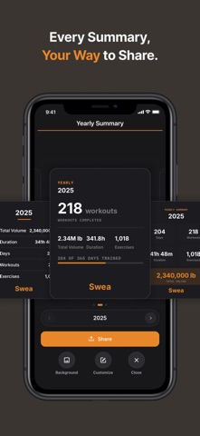 Swea: Workout & Fitness Log screenshot