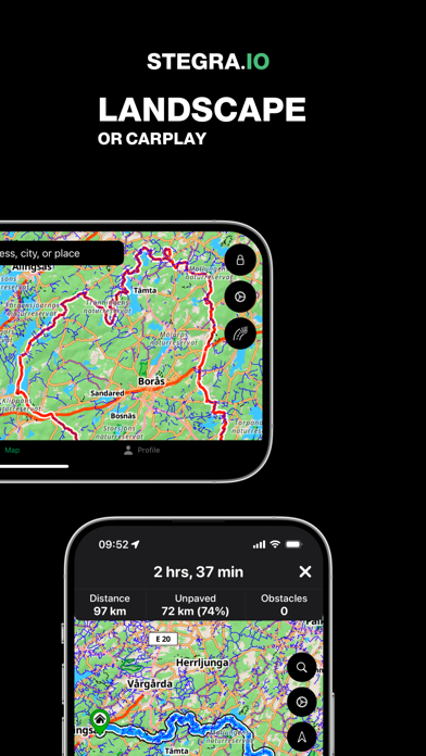 Stegra.io - Motorcycle GPS Screenshot