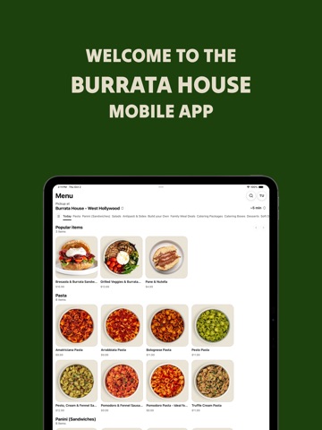 Burrata House iPad screenshot