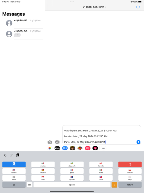 Screenshot #5 pour Clock4Key World Clock Keyboard