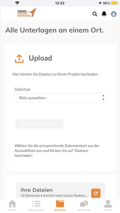 Haas Projektnavigator screenshot