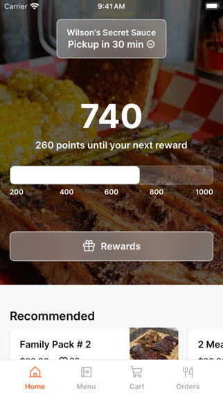 Wilson's Secret Sauce iPhone screenshot 1 - Food & Drink app
