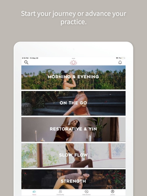 Jess Yoga: Move Breathe Flow iPad screenshot 4 - Health & Fitness app