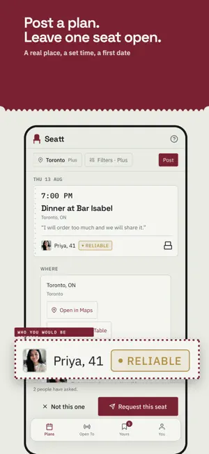 Seatt: Dating, One Seat screenshot 2