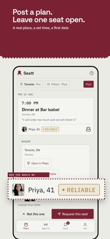 Seatt: Dating, One Seat Screenshot 2 of 10