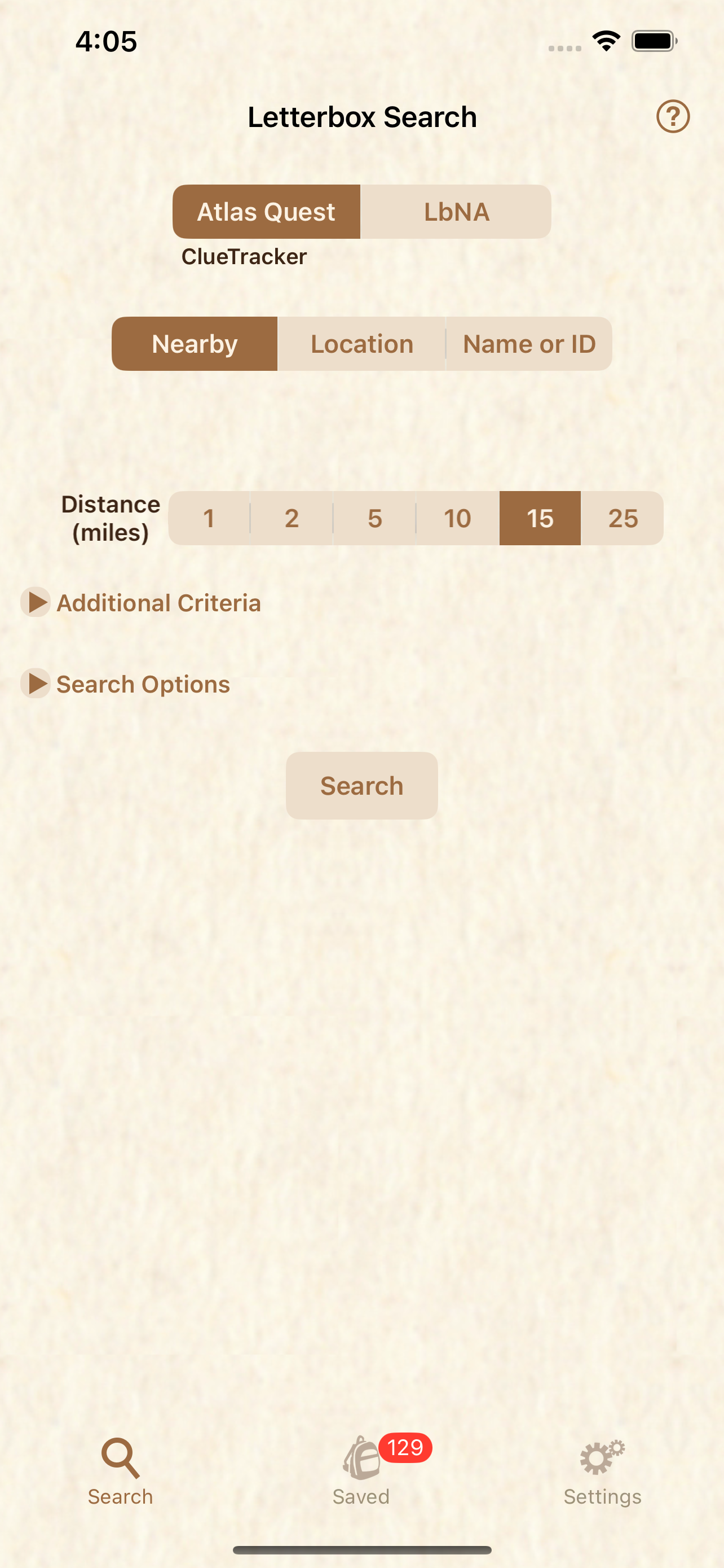 Clue Tracker for Letterboxing