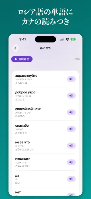 ひらめき語学｜ロシア語・イタリア語・広東語・タイ語の会話 screenshot 3