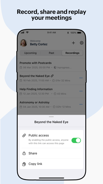 Zoho Meeting - Online Meetings Screenshot