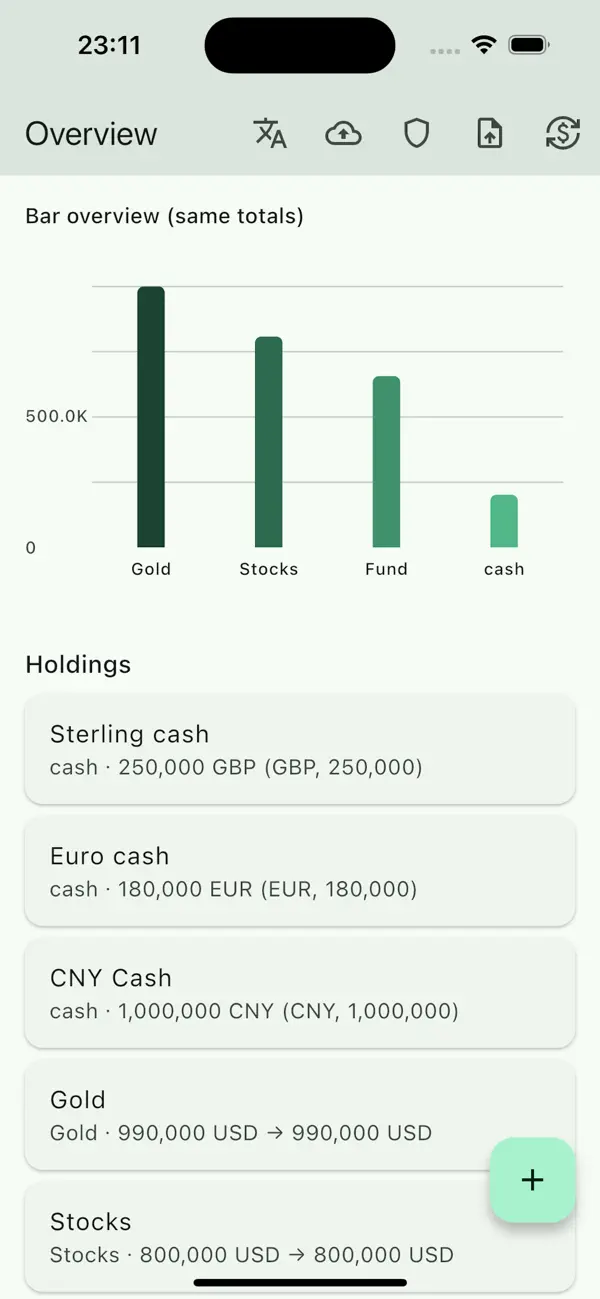 Screenshot #3 pour Offline Asset - Wealth Tracker
