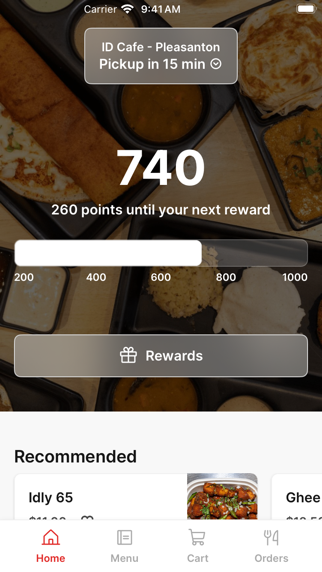ID (Idly Dosa) Cafe app screenshot