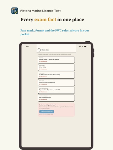 Victoria Marine Licence Test iPad screenshot