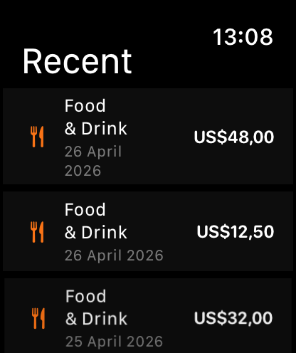 Quick Expense Tracker Watch