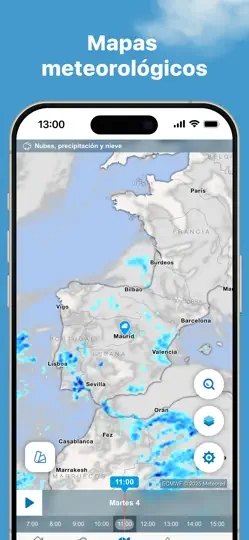 Captura de pantalla de Meteored - El Tiempo 14 Días en iPhone 4