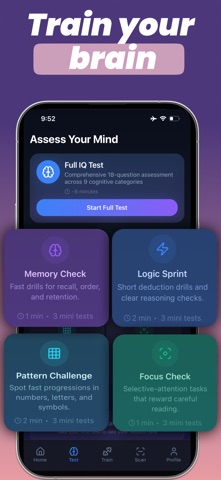 My IQ Practice - NeuroIQ iPhone screenshot