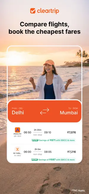 Cleartrip Flights, Hotels, Bus iPhone screenshot 3