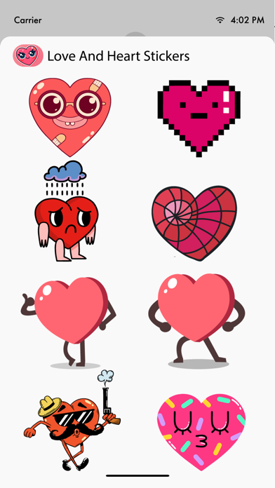 Screenshot #2 pour Love and Heart Stickers-Emojis