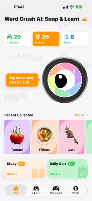Word Crush AI: Snap & Learn screenshot 1