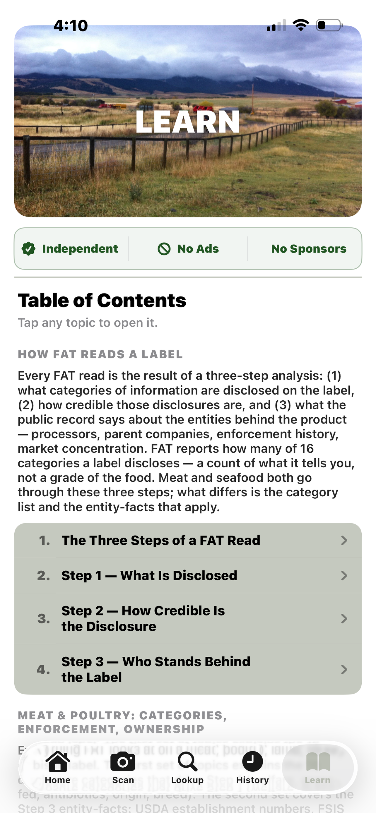 FAT App - Meat Label Scanner screenshot 4