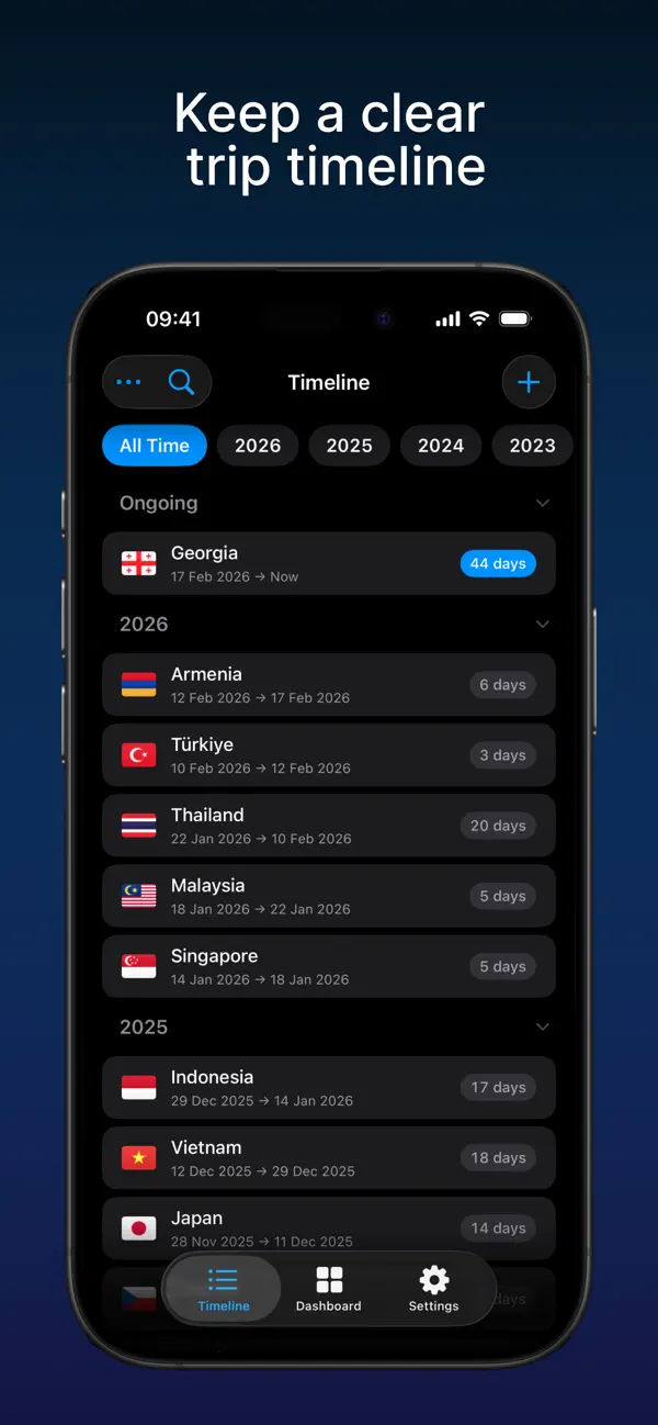 Screenshot #3 pour AtlasDays: Track Country Days