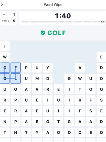 Word Wipe - Letter Puzzle iPad screenshot