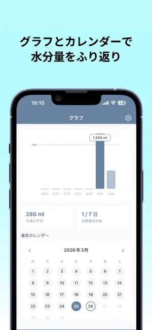 おみず シンプル水分記録 screenshot 2