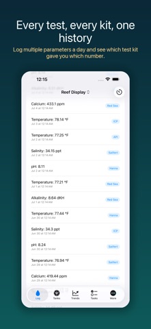 ReefVault: Reef Tank Log iPhone screenshot