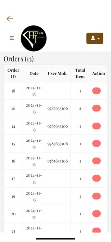 H J Vendors screenshot