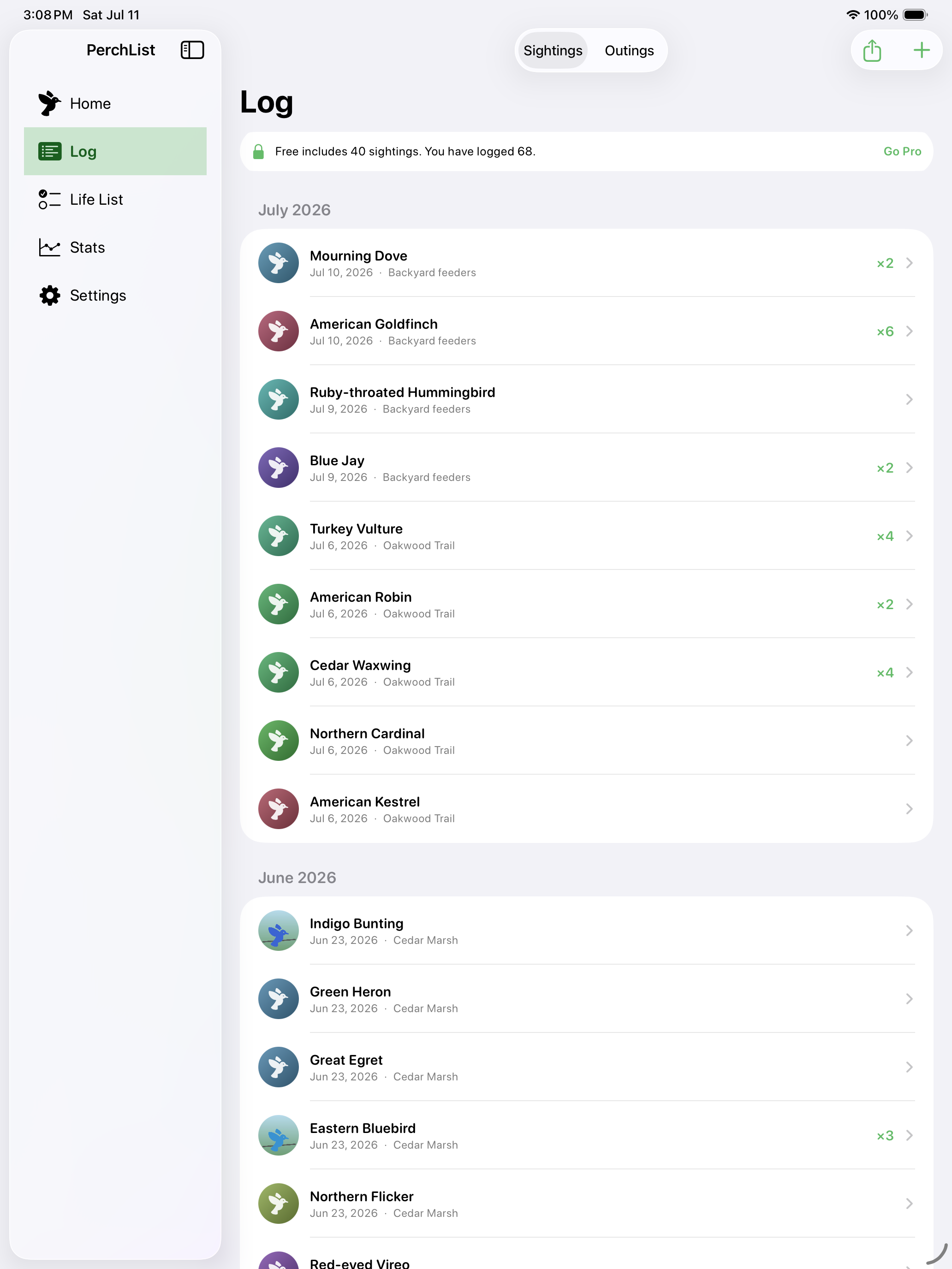 PerchList: Bird Life List screenshot 6